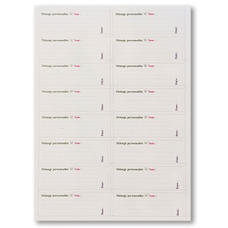 Planche 12 étiquettes