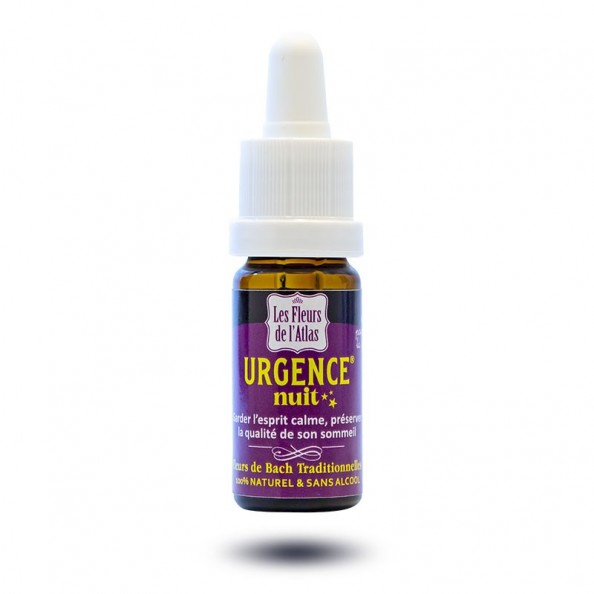 URGENCE  NUIT 10ml sans alcool, Solution de secours
