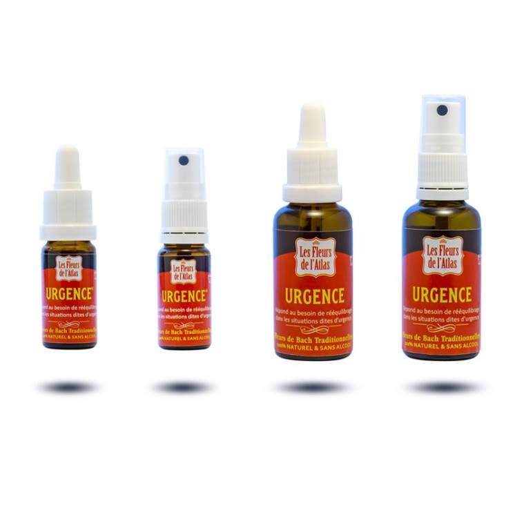 Fleurs de l'Atlas (Fleurs de Bach sans alcool) - Gamme de flacons Urgence